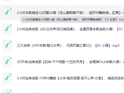 车载音乐 DJ串烧劲爆歌曲三百首